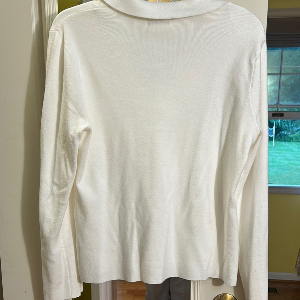 Calvin Klein off White Long Sleeve Top - Picture 7 of 9